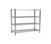 أرفف ستانلس ستيل 4 طبقات 180 × 50 × 155 سم